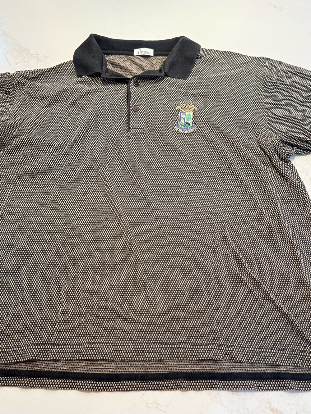 Harrods Men’s Sz L/XL golf shirt Saint Andrews Old Course Vintage Active leisure